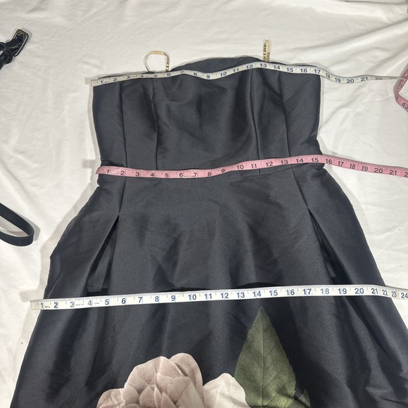 NEW $650 Sachin Babi [ 10 ] Shay Rose Strapless Mikado Midi Cocktail Dress J2043 - Picture 3 of 14